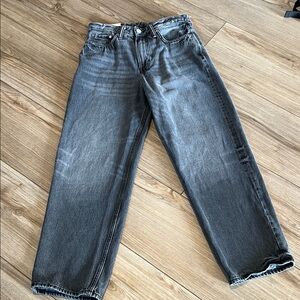 H&M Men's Loose Ample Black/Grayish Jeans, Sz 28/32
